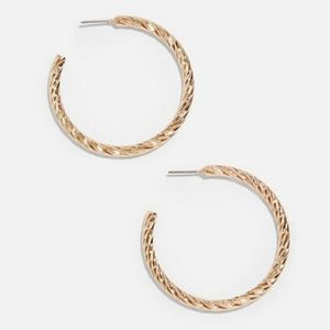 Textured Gold Hoop earrings